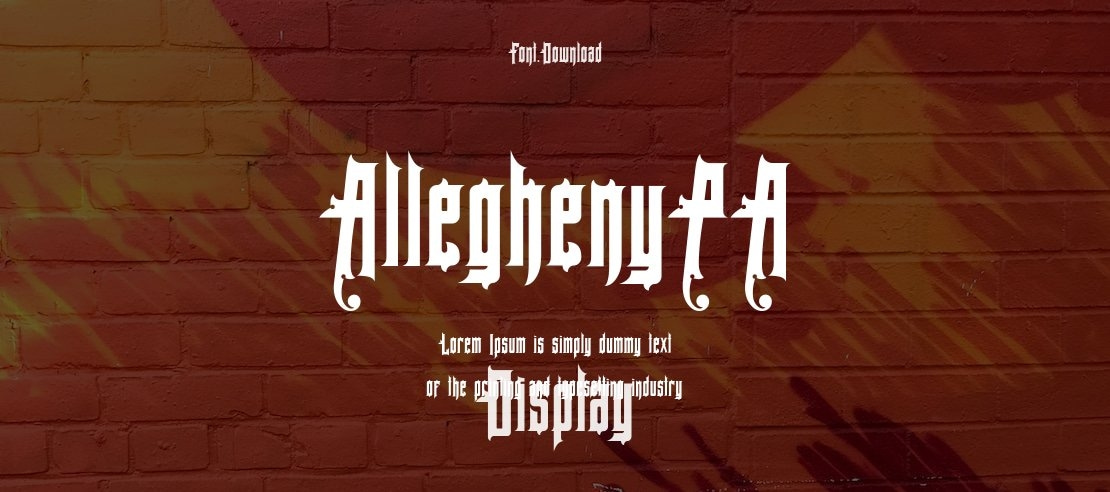 AlleghenyPA Font