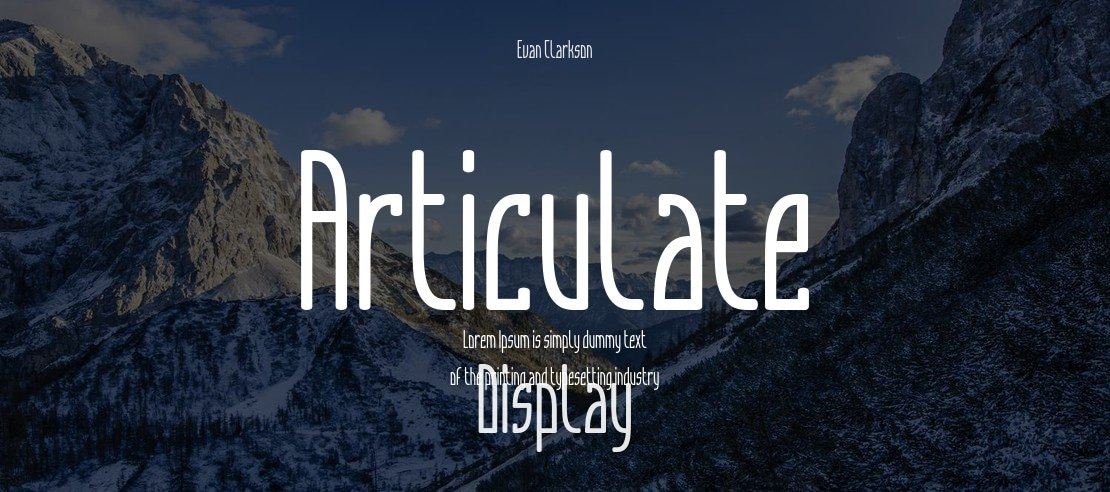 Articulate Font