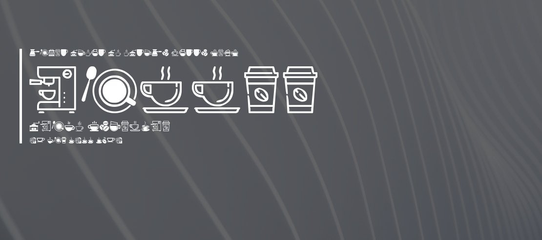 coffee icons Font