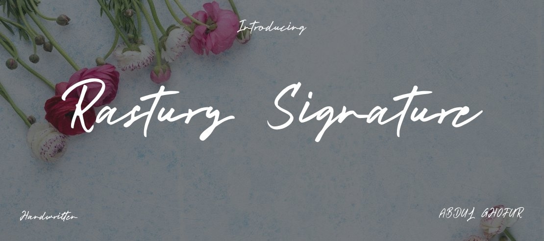 Rastury Signature Font