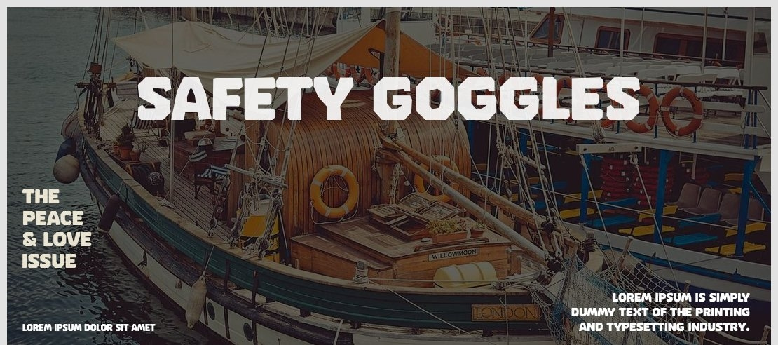 Safety Goggles Font