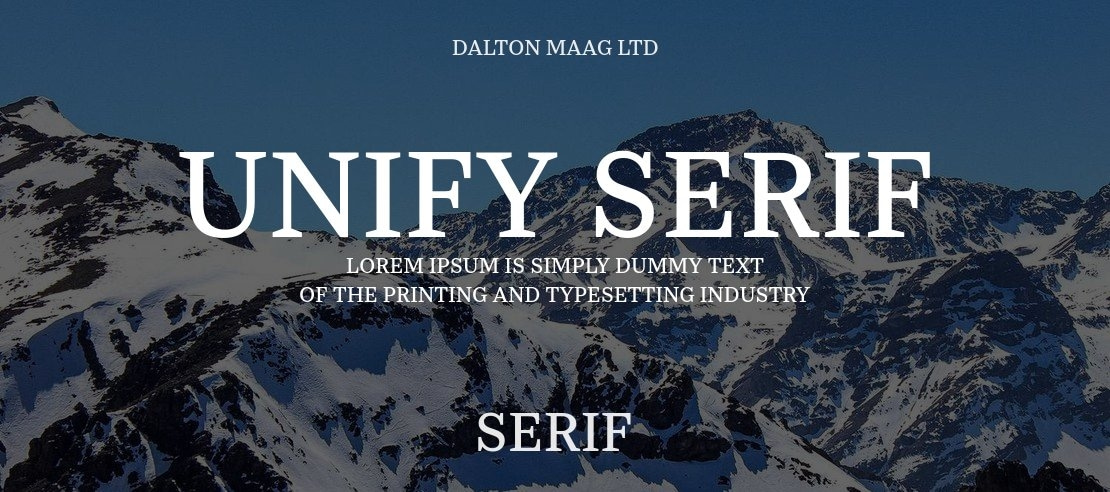 Unify Serif Font Family