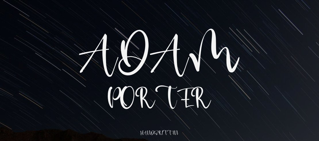 Adam Porter Font