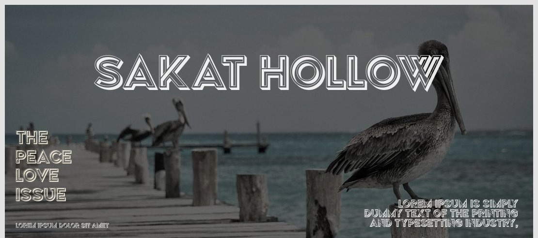 Sakat Hollow Font Family