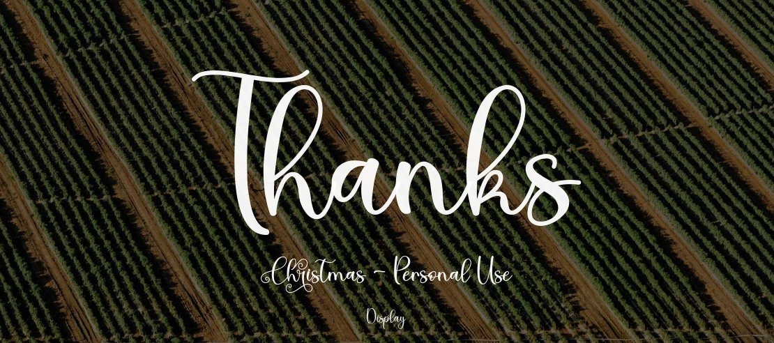 Thanks Christmas - Personal Use Font