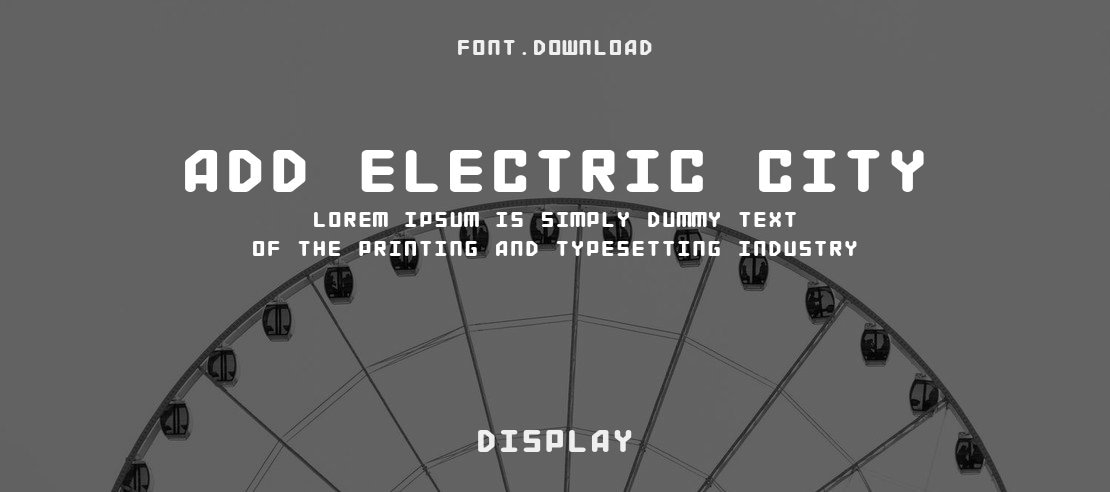 Add Electric City Font