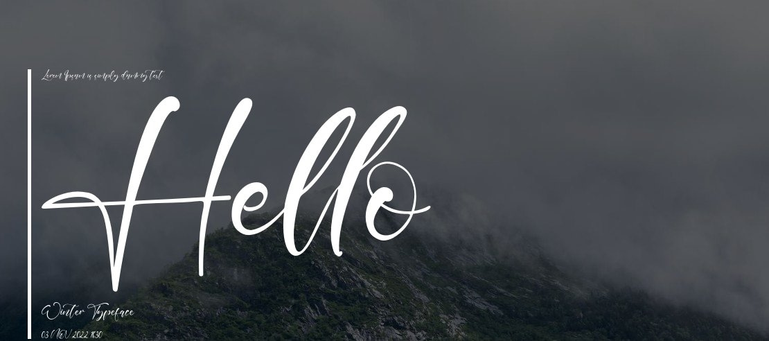 Hello Winter Font