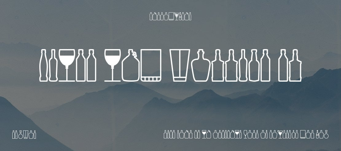 Glass and bottles St Font Family