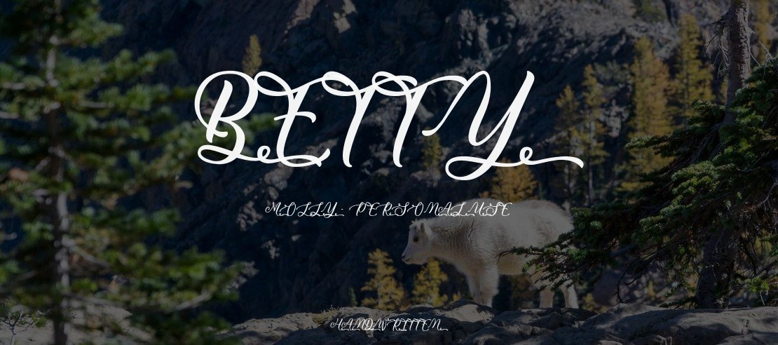 Betty Molly - Personal Use Font