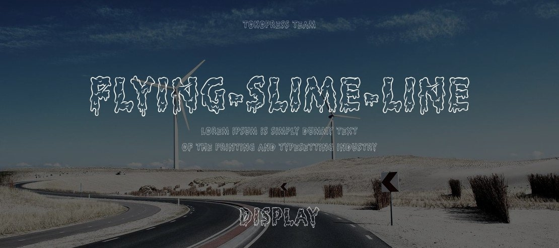 Flying-Slime-Line Font Family Download