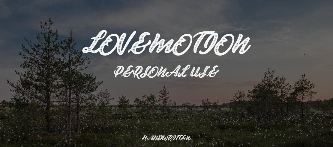 Lovemotion Personal Use Font