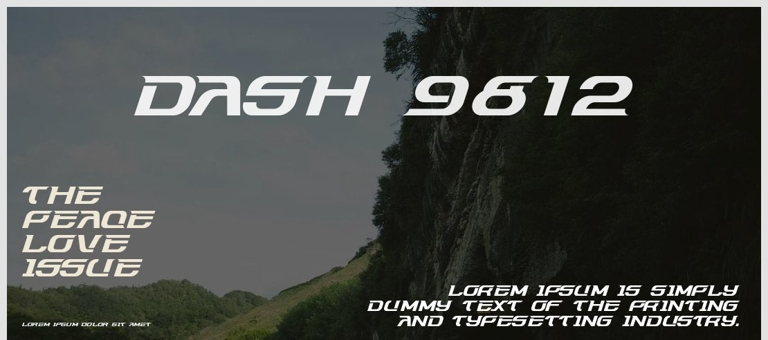 Dash 9812 Font
