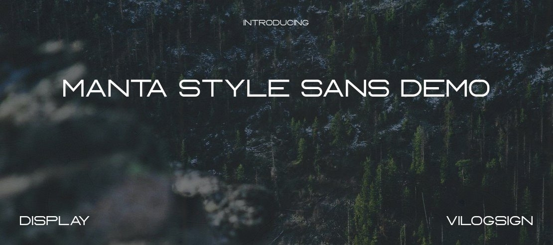 Manta Style Sans DEMO Font Family