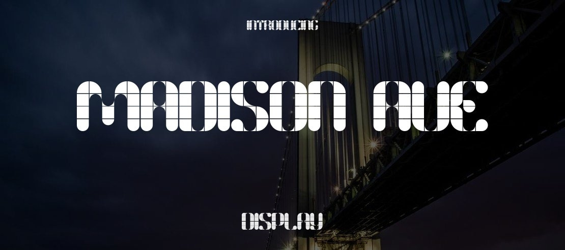 Madison Ave. Font