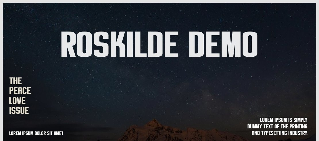 Roskilde DEMO Font