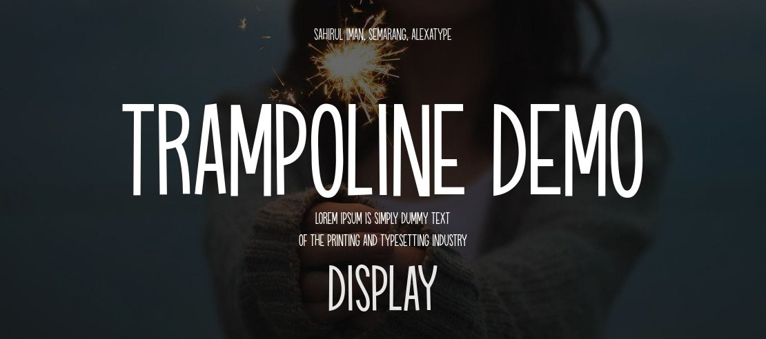 Trampoline demo Font