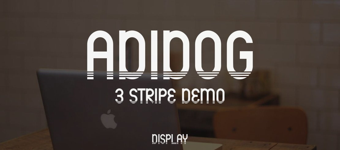 adidog 3 stripe DEMO Font Family