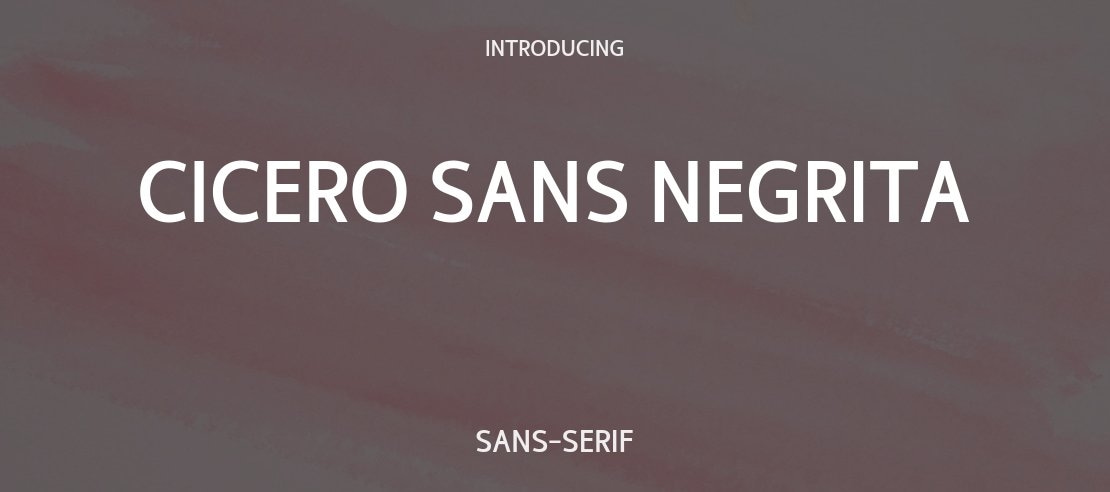 Cicero Sans Negrita Font