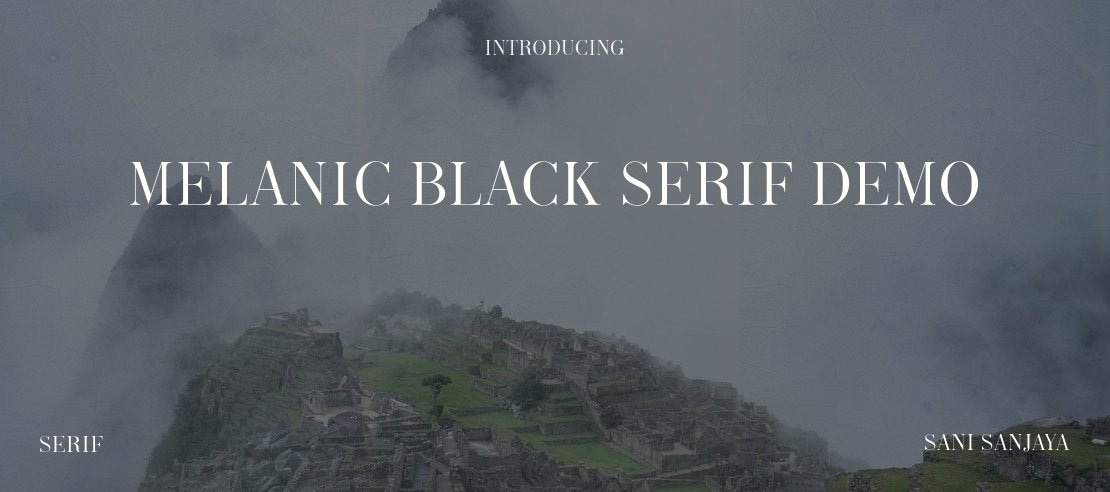 Melanic Black Serif Demo Font