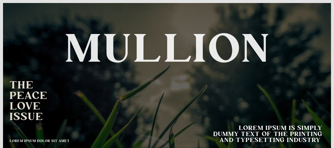 Mullion Font