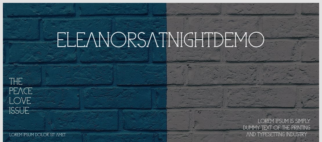 EleanorSatnightDemo Font