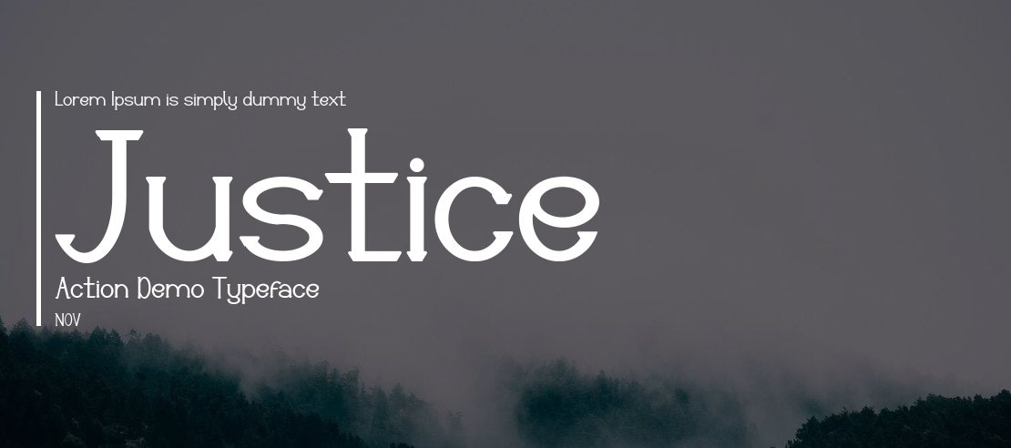 Justice Action Demo Font
