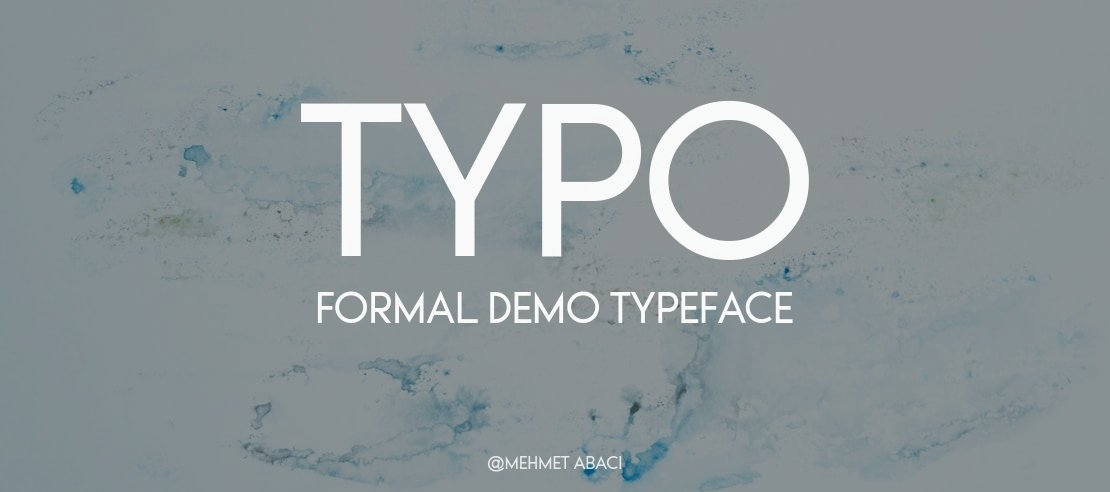 Typo Formal Demo Font Family