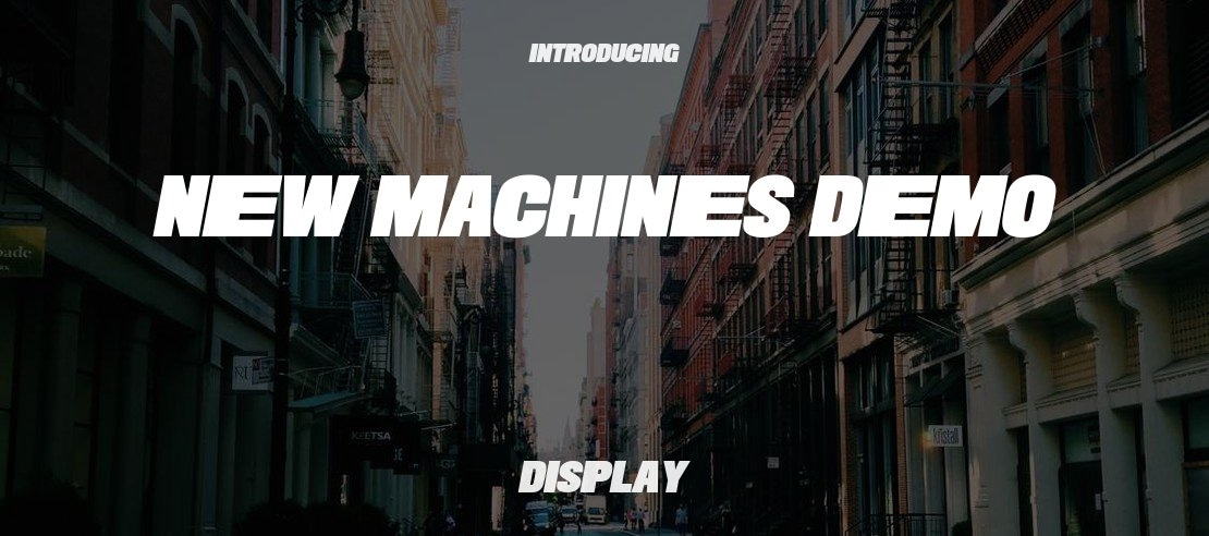 New Machines DEMO Font Family