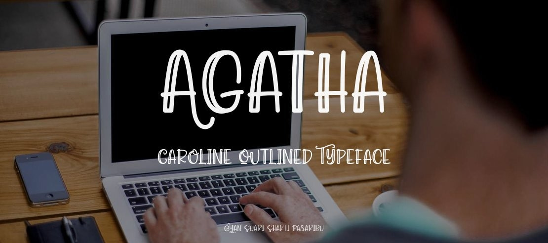 Agatha Caroline Outlined Font Family