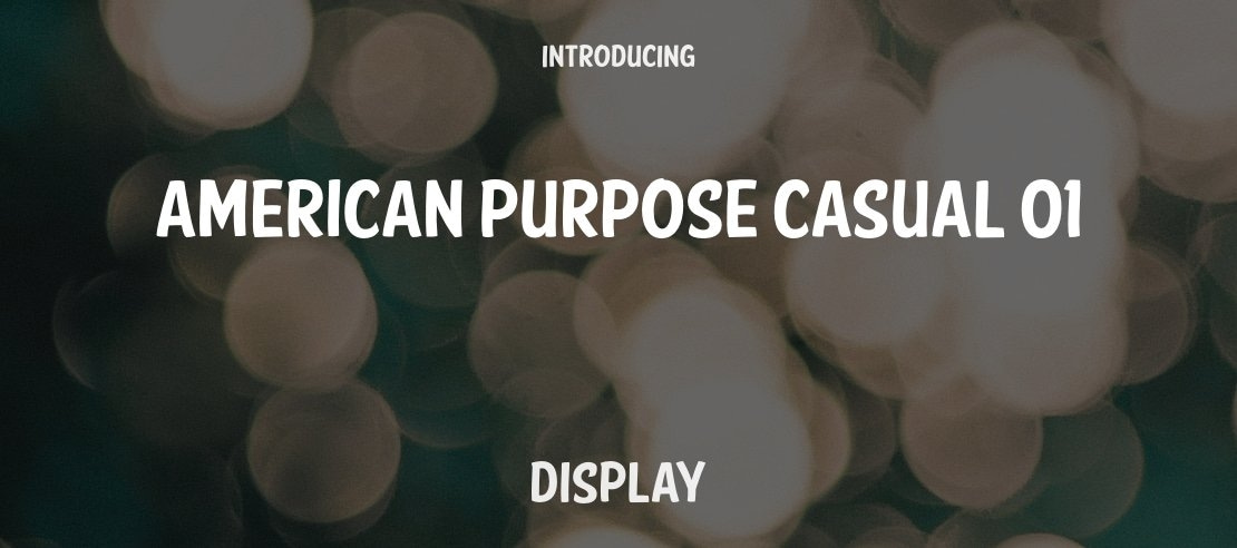 American Purpose Casual 01 Font Family