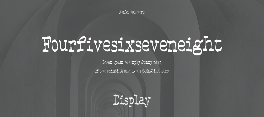 Fourfivesixseveneight Font