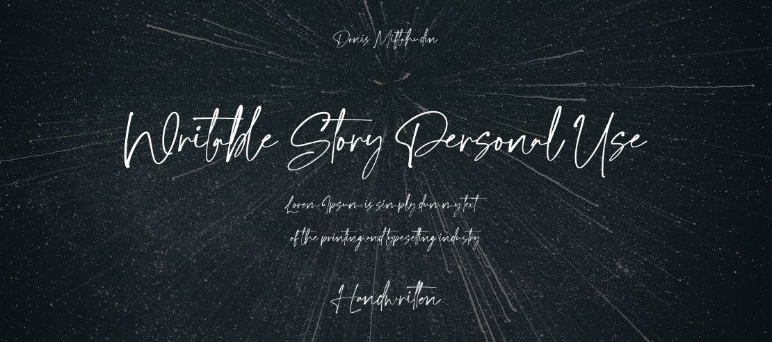 Writable Story Personal Use Font