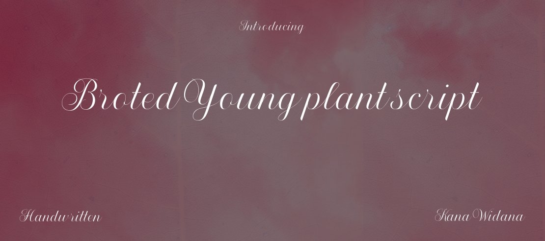Broted Young plant script Font