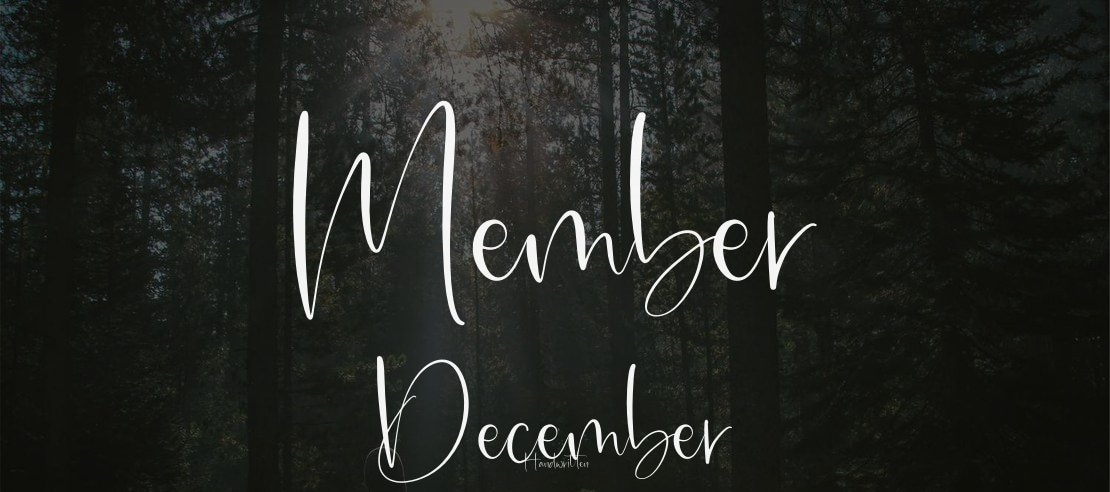 Member December Font