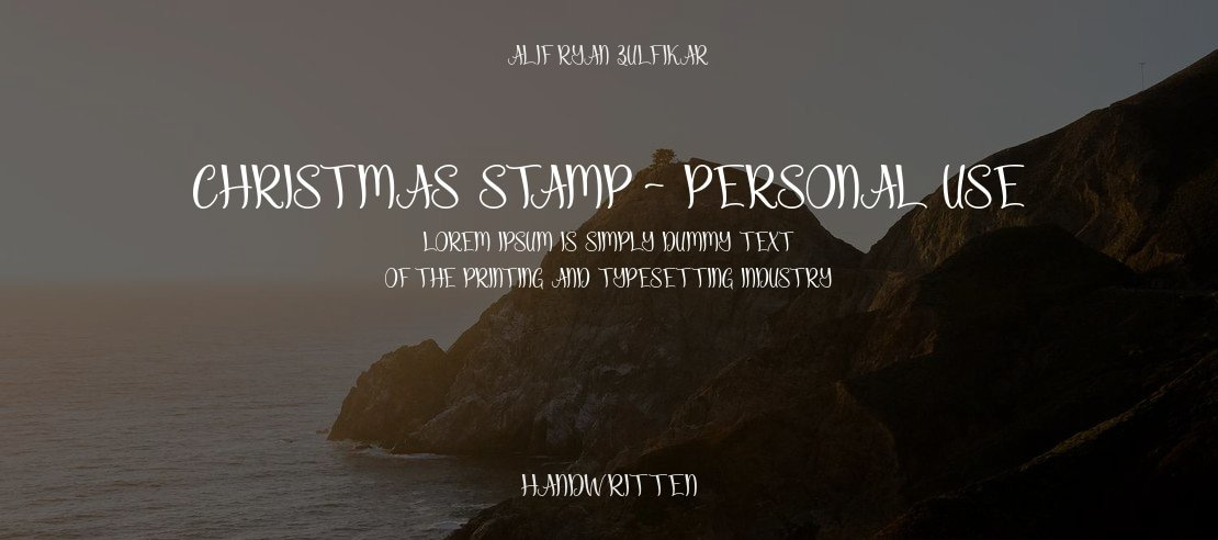 Christmas Stamp - Personal Use Font