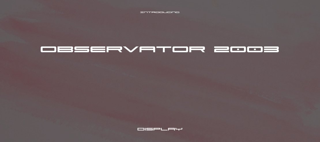 Observator 2003 Font