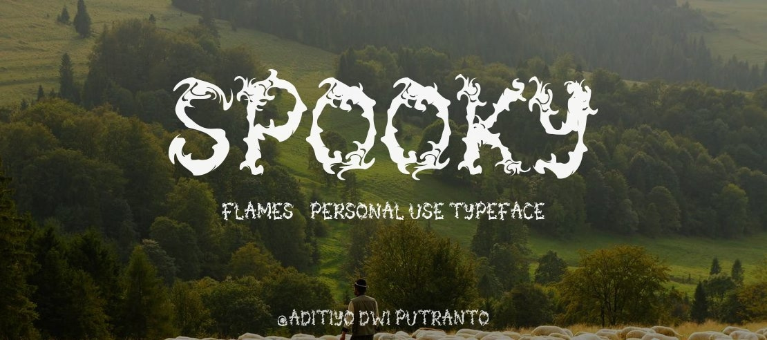 Spooky Flames - Personal Use Font