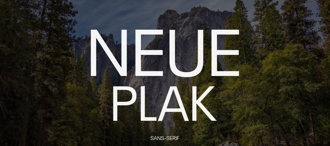 Neue Plak Font Family