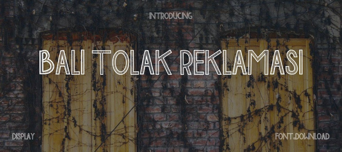 BALI TOLAK REKLAMASI Font