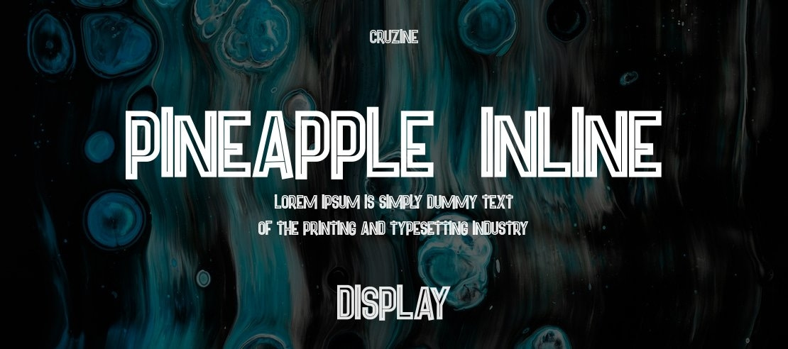 Pineapple  Inline Font