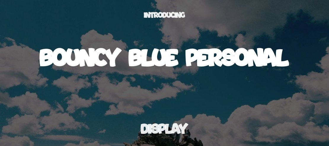 Bouncy Blue PERSONAL Font Family