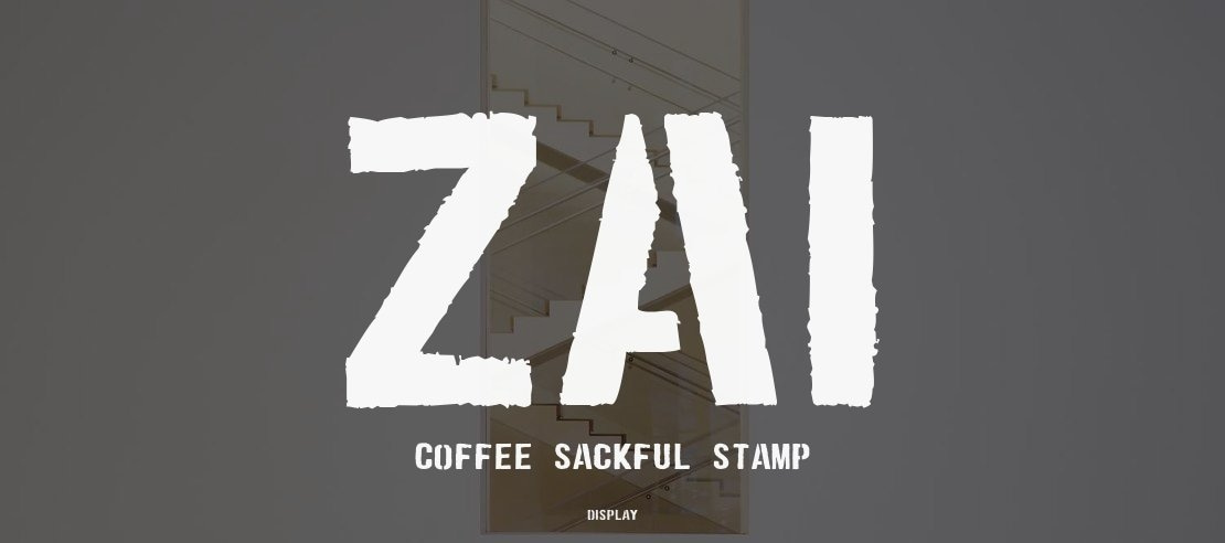 zai Coffee Sackful Stamp Font