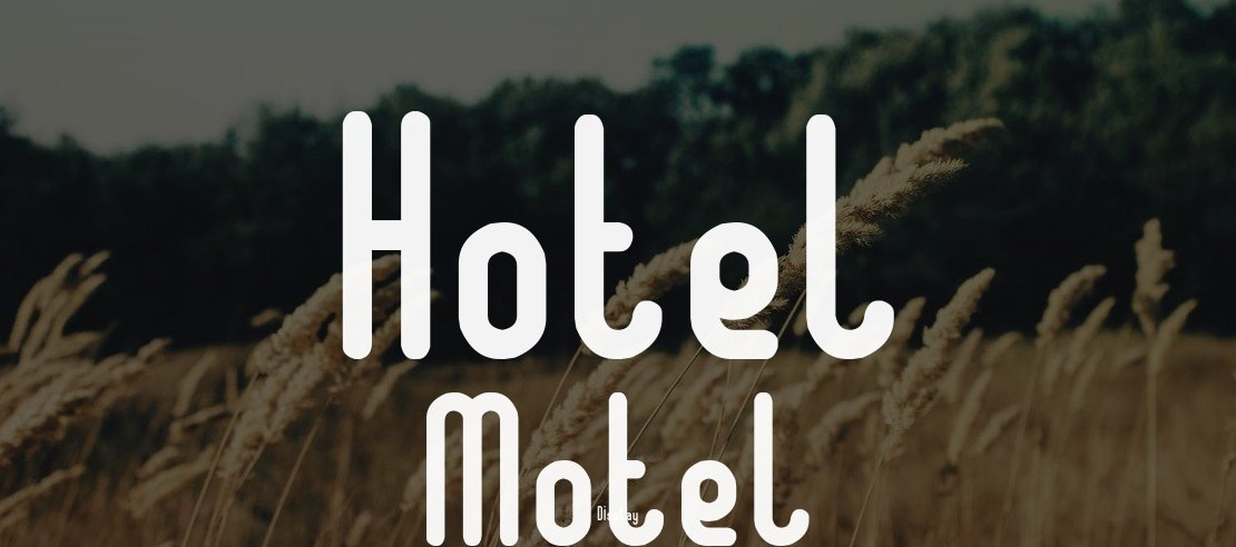 Hotel Motel Font Family