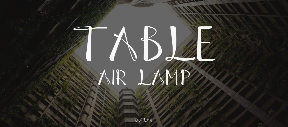 Table Air Lamp Font