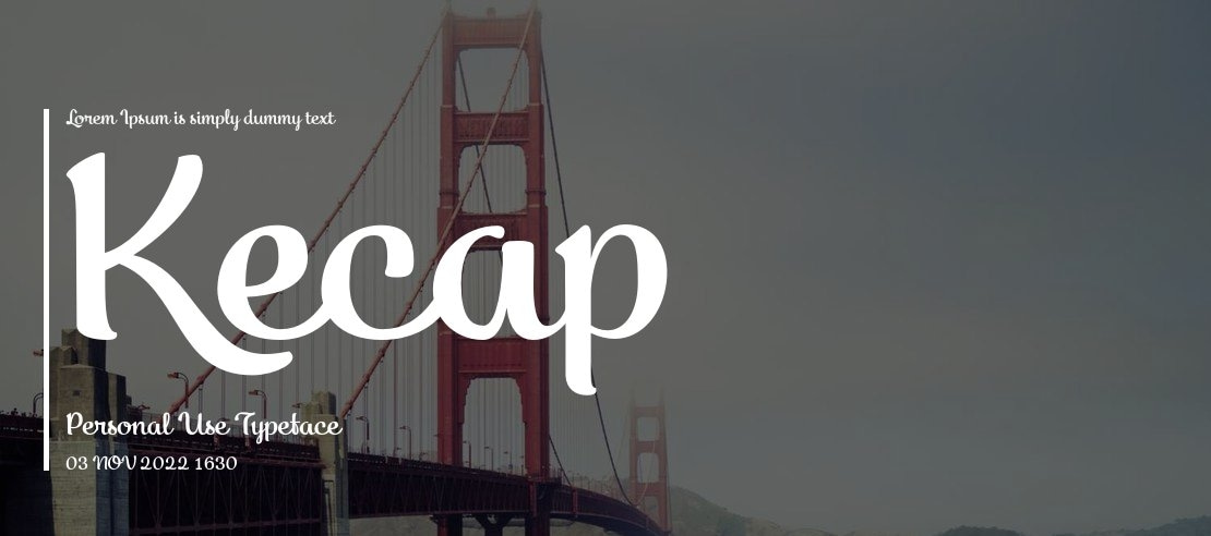 Kecap Personal Use Font Family