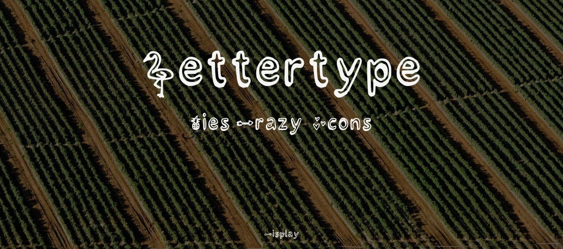 Lettertype Mies Crazy Icons Font