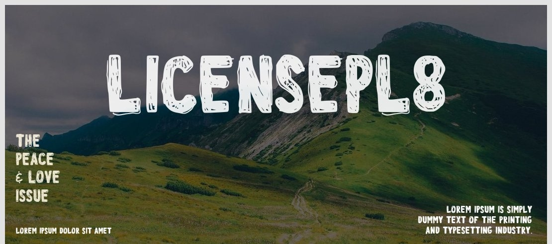 LicensePl8 Font