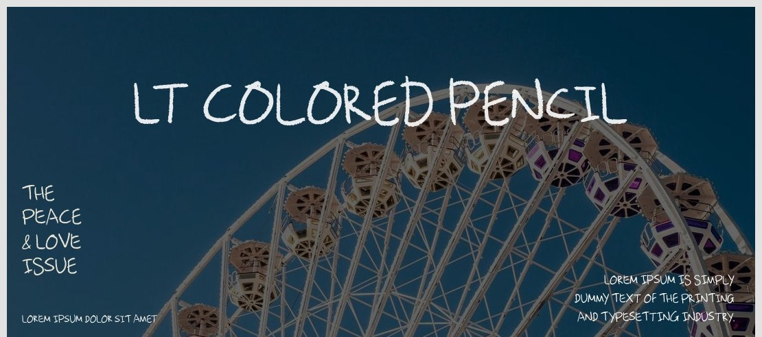 LT Colored Pencil Font