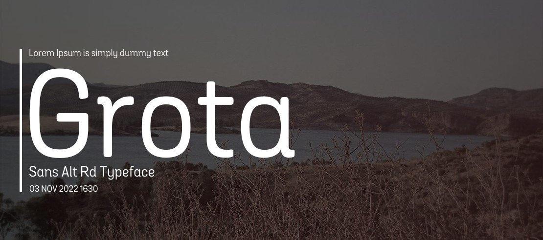 Grota Sans Alt Rd Font Family