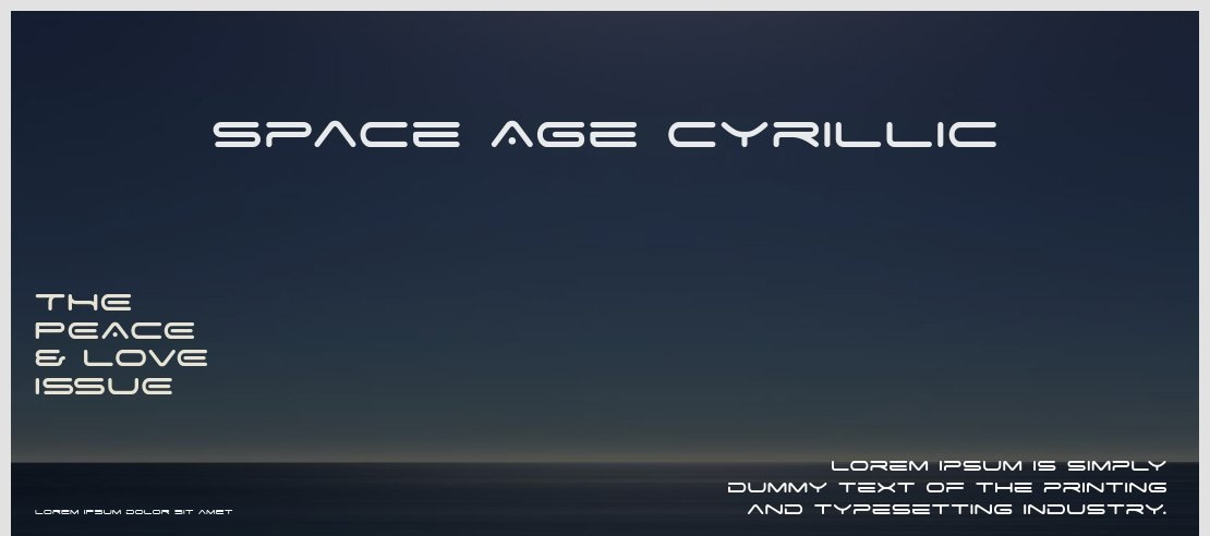 Space Age Cyrillic Font